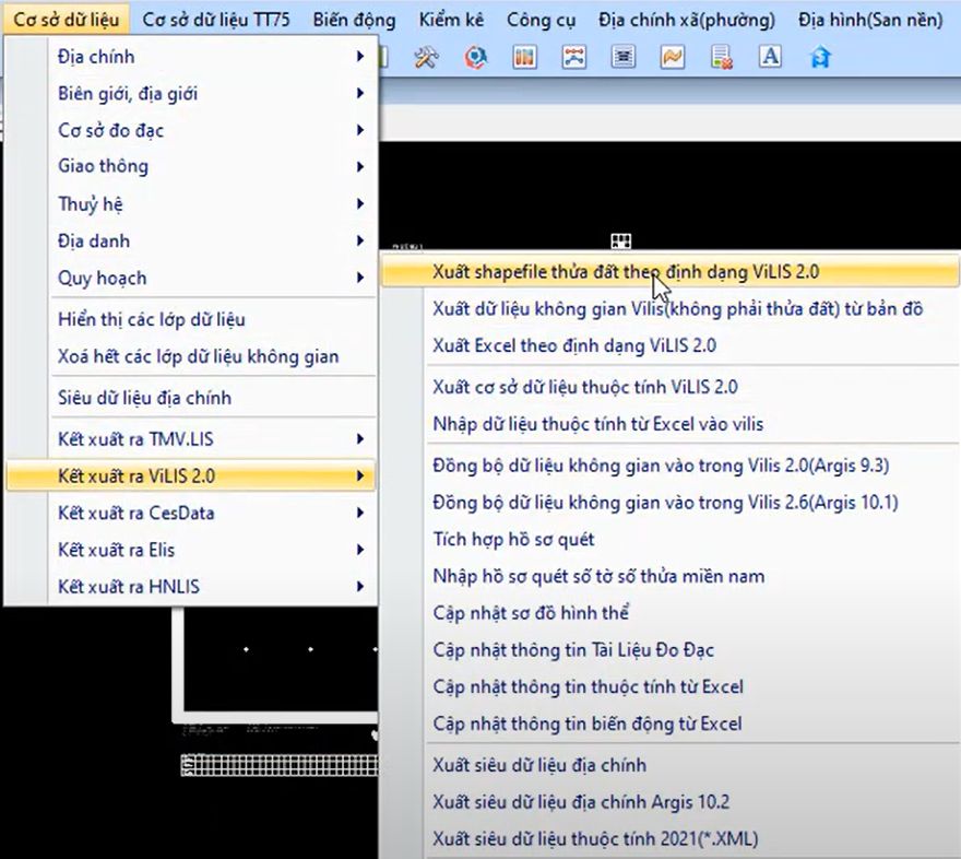 33. CƠ SỞ DỮ LIỆU_Xuất ra ViLIS2.0_Xuất Shapfile theo dạng ViLIS2.0 trong gCadas 2 33. CƠ SỞ DỮ LIỆU_Xuất ra ViLIS2.0_Xuất Shapfile theo dạng ViLIS2.0 trong gCadas