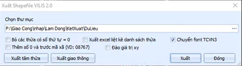 33. CƠ SỞ DỮ LIỆU_Xuất ra ViLIS2.0_Xuất Shapfile theo dạng ViLIS2.0 trong gCadas 3 33. CƠ SỞ DỮ LIỆU_Xuất ra ViLIS2.0_Xuất Shapfile theo dạng ViLIS2.0 trong gCadas