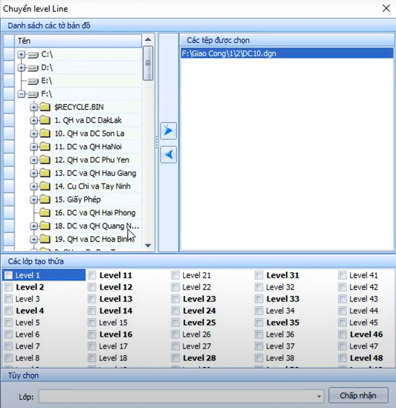 CÔNG CỤ_TIỆN ÍCH CHO THỬA ĐẤT_Chuyển Level cho các đối tượng dạng Line trong gCadas 3 CÔNG CỤ_TIỆN ÍCH CHO THỬA ĐẤT_Chuyển Level cho các đối tượng dạng Line trong gCadas