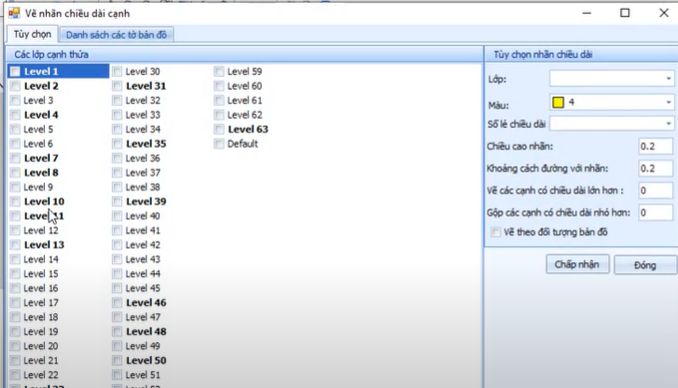 CÔNG CỤ_TIỆN ÍCH VẼ NHÃN_Vẽ chiều dài cạnh trong ứng dụng gCadas 4 CÔNG CỤ_TIỆN ÍCH VẼ NHÃN_Vẽ chiều dài cạnh trong ứng dụng gCadas