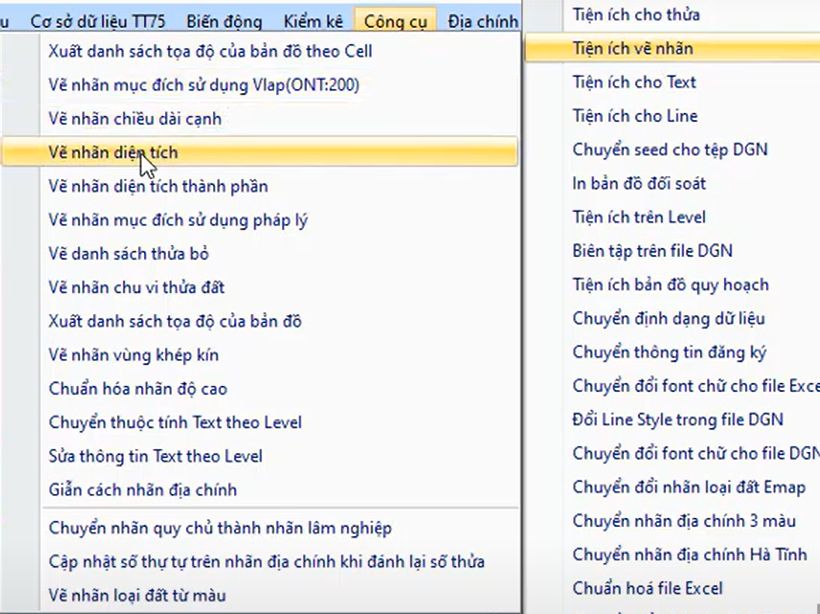 CÔNG CỤ_TIỆN ÍCH VẼ NHÃN_Vẽ nhãn diện tích trong ứng dụng gCadas 3 CÔNG CỤ_TIỆN ÍCH VẼ NHÃN_Vẽ nhãn diện tích trong ứng dụng gCadas