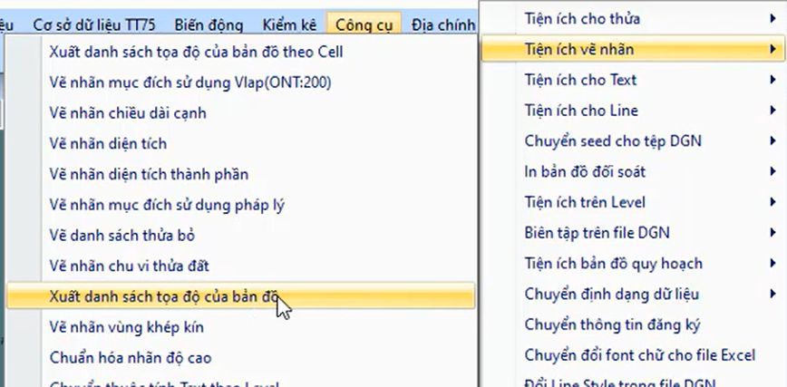 46. CÔNG CỤ_TIỆN ÍCH VẼ NHÃN_Xuất Danh Sách Tọa Của Bản Đồ trong ứng dụng gCadas 2 46. CÔNG CỤ_TIỆN ÍCH VẼ NHÃN_Xuất Danh Sách Tọa Của Bản Đồ trong ứng dụng gCadas