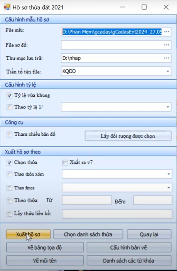 HỒ SƠ ĐẤT CẤP HUYỆN_Giấy Chứng Nhận_trong ứng dụng gCadas 2024.