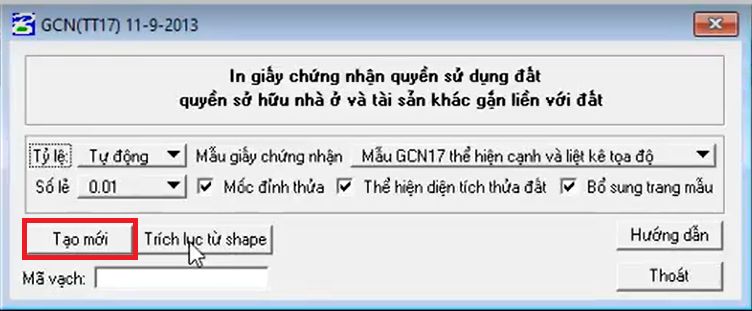 HƯỚNG DẪN IN GIẤY CHỨNG NHẬN QUYỀN SỬ DỤNG ĐẤT