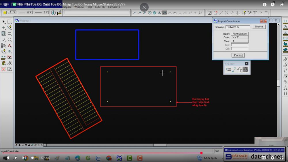 Hiển Thị Tọa Độ, Xuất Tọa Độ, Nhập Tọa Độ Trong MicsroStaion SE (V7) 9 Hiển Thị Tọa Độ, Xuất Tọa Độ, Nhập Tọa Độ Trong MicsroStaion SE (V7)