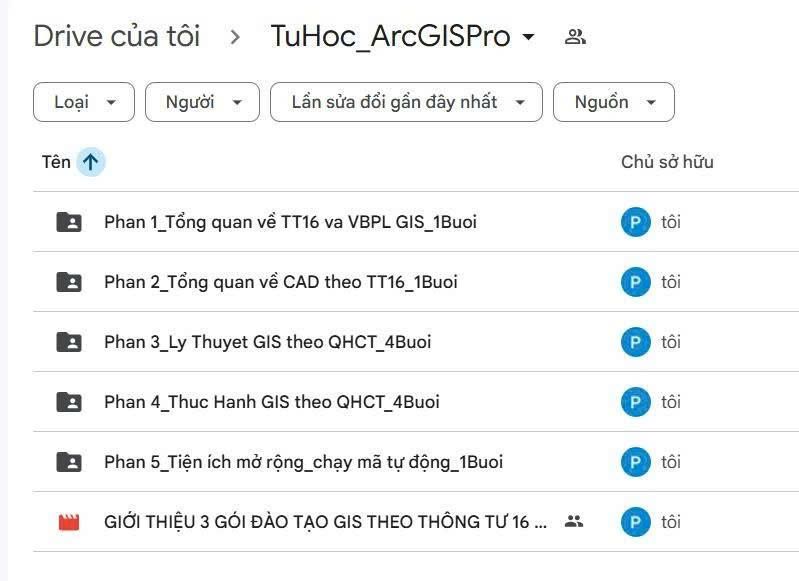 THÔNG BÁO 03 GÓI ĐÀO TẠO GIS THEO THÔNG TƯ 16