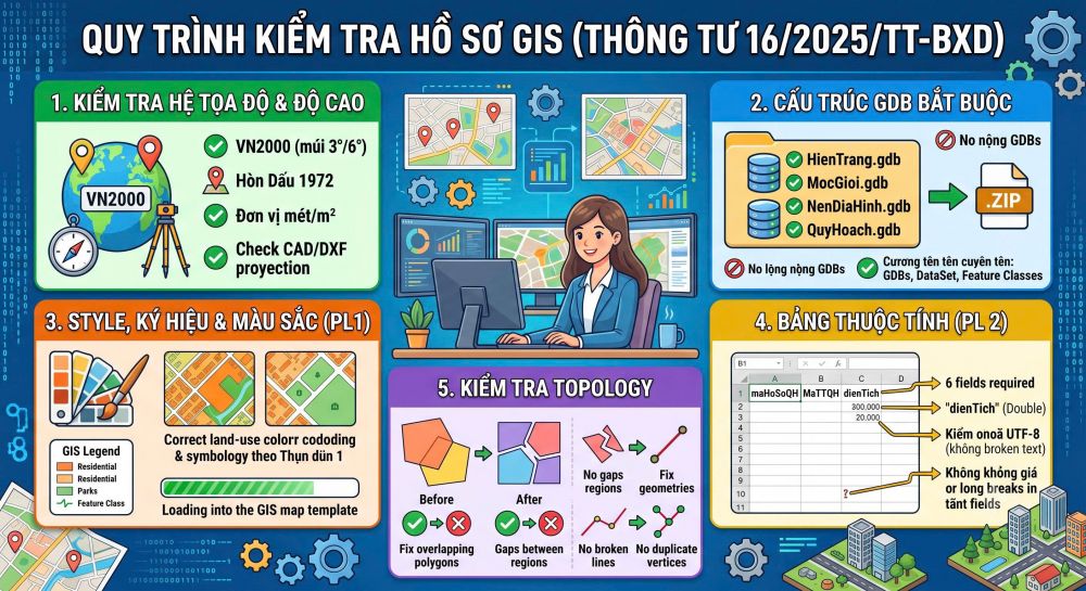 NỘI DỤNG KIỂM TRA HỒ SƠ GIS THEO THÔNG TƯ 16.2025 1 NỘI DỤNG KIỂM TRA HỒ SƠ GIS THEO THÔNG TƯ 16.2025
