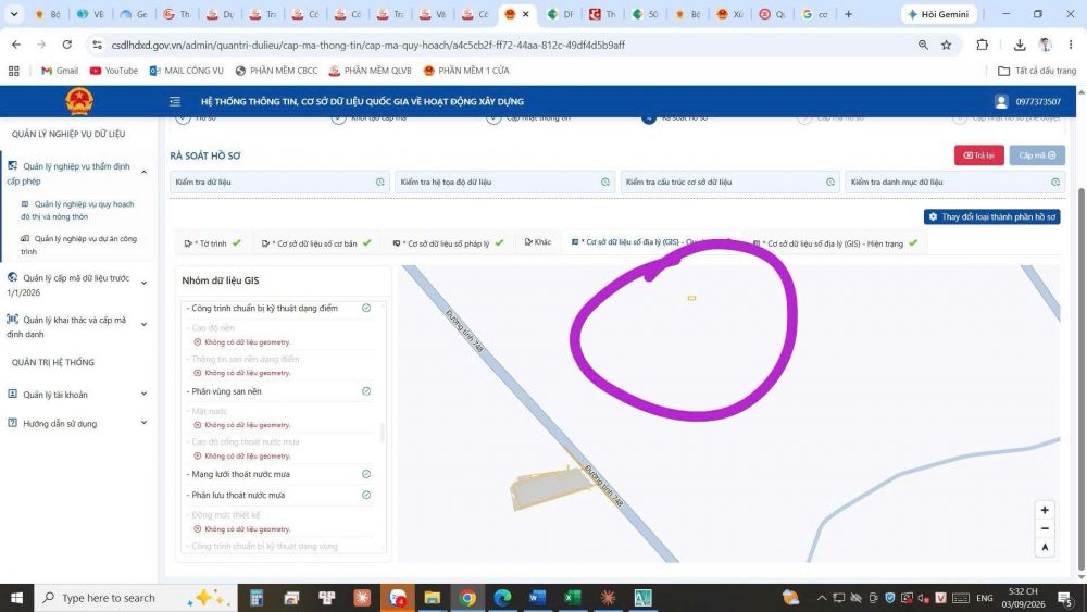 KHẮC PHỤC - XỬ LÝ CÁC LỖI CỦA HỒ SƠ GIS KHI NỘP LÊN WEDSITE BỘ XÂY DỰNG